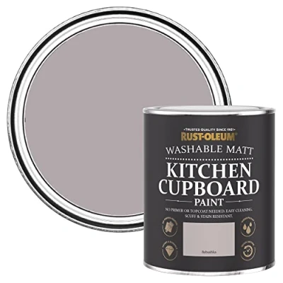 Image of Rust Oleum Purple Kitchen Cupboard Paint in Matt Finish Babushka 750ml