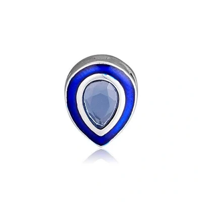 Image of PANDOCCI 2019 Spring Reflexions Dazzling Blue Droplet Clip Bead 925 Silver DIY Fit for Original Pandora Bracelets Charm Fashion Jewelry