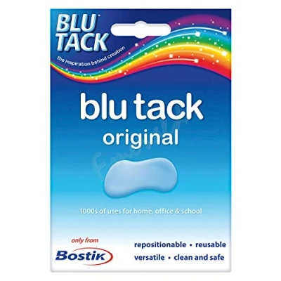 Image of BOSTIK TAK STICKY ADHESIVE BLUE TACK BLU TAC BLUTACK BLUETAC UHU BOSTICK HOME