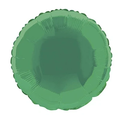 Image of Unique Party 53335 18&quot; Foil Round Green Helium Balloon