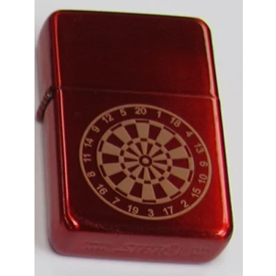 Image of Lucy G RED DARTS DARTBOARD 17 PERSONALISED STAR PETROL LIGHTER IN GIFT TIN ENGRAVED FREE OF CHARGE