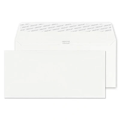 Image of Blake Envelopes Creative Colour 25250 Farbige Briefumschläge Haftklebung Ice Weiß DL+ 114 x 229 mm 120g/m² 25 Stück