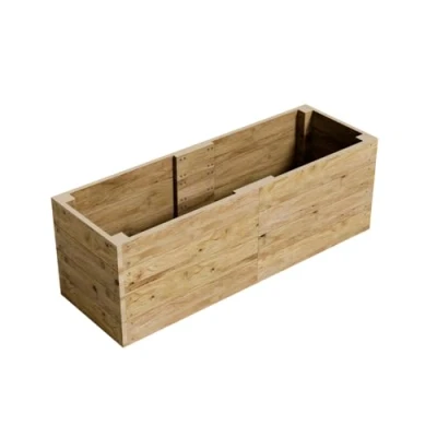 Image of Gro Garden Products Wooden Raised Bed 60cm L x 180cm W H Large Planters for Vegetables, Herbs, or Flowers Trough Planter Box with FSC Tanalised Timber