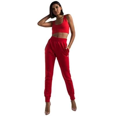 Image of Champion Men&#039;s Reverse Weave Jogger Sweatpants, Team Red Scarlet/C Logo, M UK