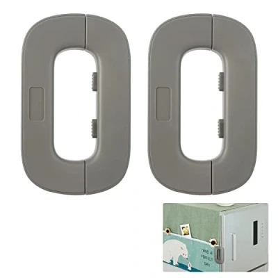 Image of Bubuyun 2Pcs Fridge Lock Refrigerator Lock, for Child Safety Cupboard Locks Self Adhesive Home Kitchen Freezer Door Multifunctional Latch