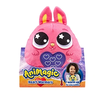 Image of Animagic: Heart Warmers Rabbit (Small) Colour Changing Cuddly Companion with Reusable Heat Pack For Extra Comfort Kids Aged 4+