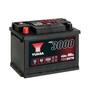 Image of Yuasa YBX3078 12V 62Ah 550A SMF Battery