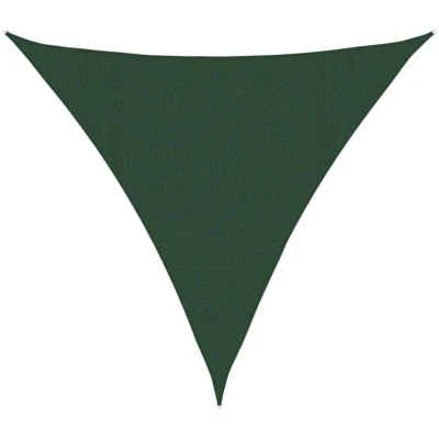 Image of vidaXL Sunshade Sail 160 g/m² Dark Green 4x4x4 m HDPE