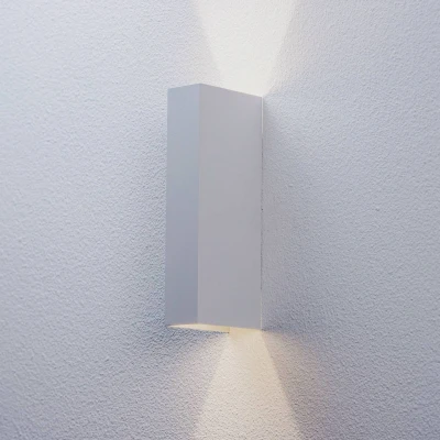 Image of Arcchio LED outdoor wall light Brinja, white, metal, IP65