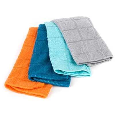 Image of Beldray LA059338CDUEU Microfibre Cleaning Cloths Pack of 4 Multifunctional Dusting Cloths, Washable and Reusable, Non Abrasive, Chemical Free Cleaning, Super Absorbent, 30 x cm, Assorted Colours