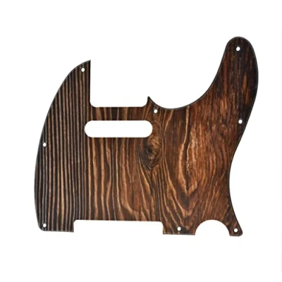 Image of KAISH 8 Hole 3D Printed Tele Style Guitar Plastic Pickguard TL Pick Guard Scratch Plate for USA/Mexico Telecaster Wood Pattern