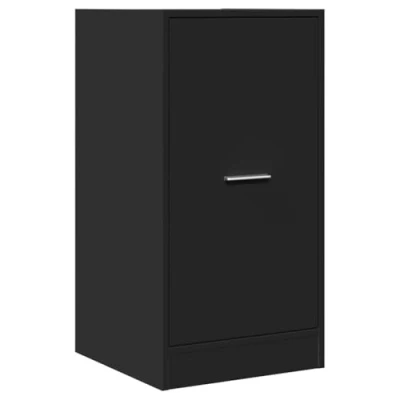 Image of vidaXL Apothecary Cabinet Storage Drawer Black Engineered Wood 2 Drawers, 40x41x77.5 cm for Home &amp; Office
