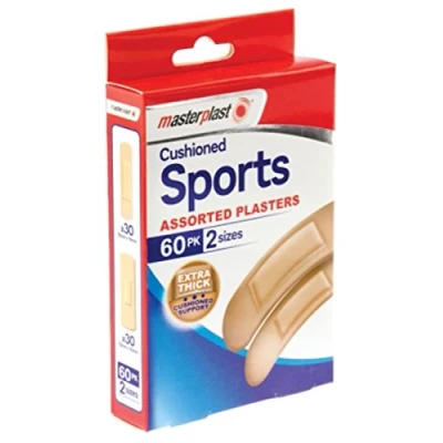 Image of Masterplast Sports Plasters, Flexible, Durable Pack of 60, Natural