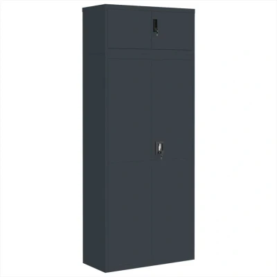 Image of vidaXL File Cabinet Anthracite 90x40x220 cm Steel
