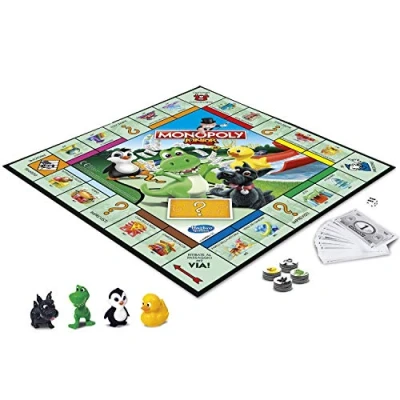 Image of Hasbro Gaming Monopoly Junior, Edition for Children, Italian version Amazon Exclusive