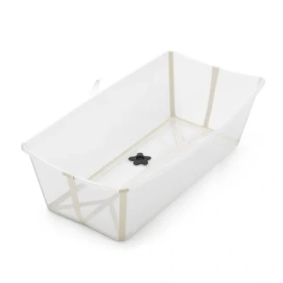 Image of Stokke Flexi Bath X Large, Sandy Beige Spacious Foldable Baby Lightweight &amp; Easy to Store Convenient Use at Home or When Travelling Best for Ages 0 6 Years