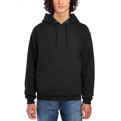 Image of Jerzees Men&#039;s Fleece Pullover Hooded Sweatshirt, Hoodie Black, XXXL