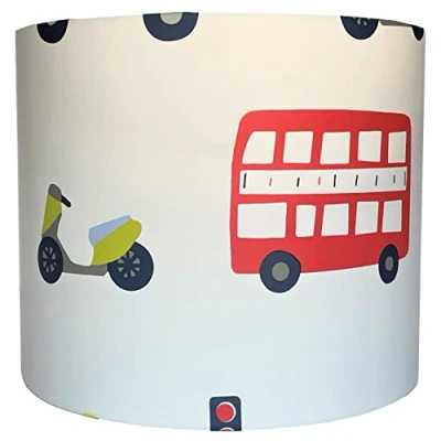 Image of Kids Vehicle Lampshade Ceiling Light Shade Boys Girls Children&#039;s Transport Car Truck Lorry Bus