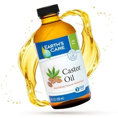 Image of EARTH&#039;S CARE Castor Oil 8 fl. oz. (236 ml)