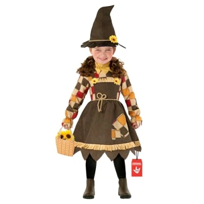 Image of Morph Sunflower Kids Scarecrow Costume Girls Toddler Girl with Hat Baby Girl, 1 2 Years