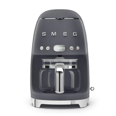 Image of Smeg DCF02GRUK 50s Style Drip Coffee Machine With Filter Slate Grey