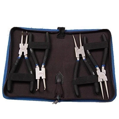 Image of Bergen Professional 4pc 180mm Circlip Pliers Internal External Set in Canvas Case BER1755
