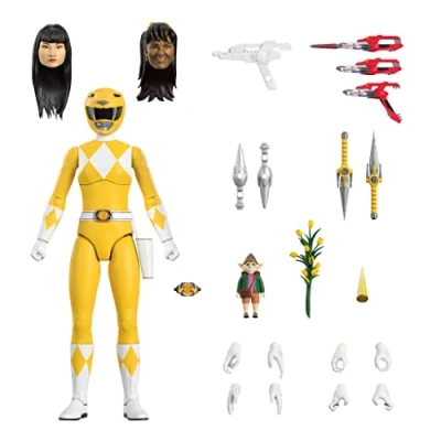 Image of SUPER7 Mighty Morphin Power Rangers figurine Ultimates Yellow Ranger 18 cm