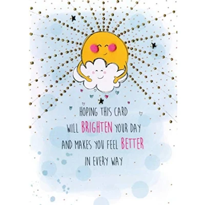 Image of Just To Say Brighten Your Day &amp; Feel Better Greeting Card Second Nature Cards JT181