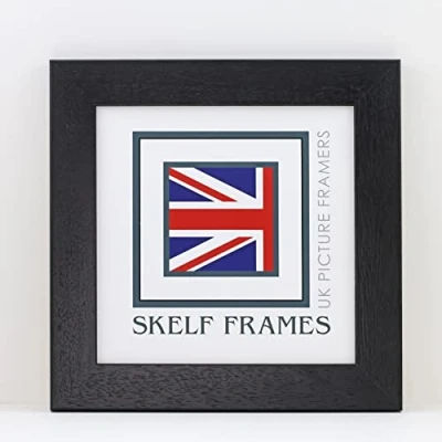 Image of Skelf Frames 35mm Black Picture/Photo Frame Made from Solid Wood (8 x 8 Inches)
