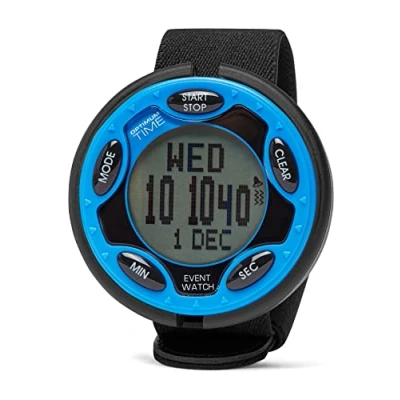 Image of Optimum Time OE Series 14R Rechargeable Jumbo Event Watch Blue Unisex Large 68mm overall BLACK ABS case