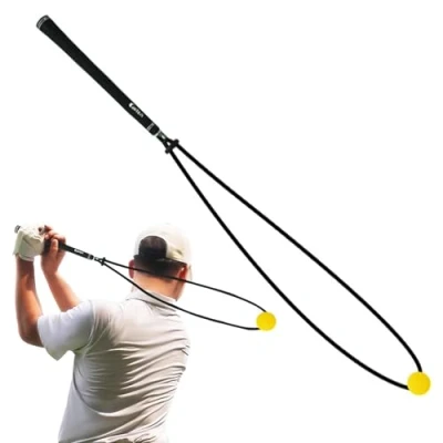 Image of Portable Golf Swing Trainer Rope Equipment Training Aid Silicone Exercises Practice