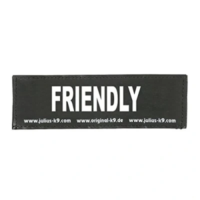 Image of Interchangeable Patches, 1 pair, FRIENDLY, Size: Small, Black