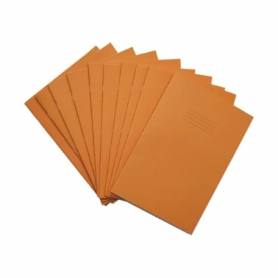 Image of RHINO A4 Exercise Book 80 Page, Orange, 10mm Squared Pages (Pack 50)