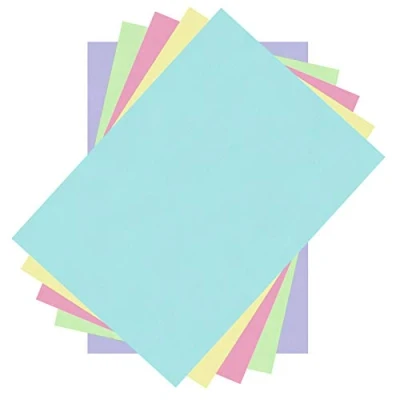Image of Quality A4 Pastel Colour Coloured Paper 80gsm (210mm x 297mm) Copier Printer Folding Craft Cardmaking Sheet Page Ream (Pack of 100 Sheets)