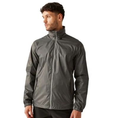 Image of Regatta Men&#039;s Lightweight Lyle IV Waterproof Packaway Jacket Treetop, Size: 3XL