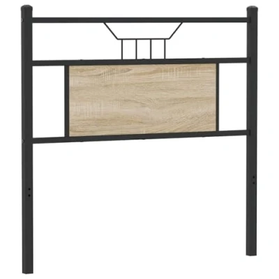 Image of vidaXL Headboard Sonoma Oak 75 cm Engineered Wood &amp; Steel Industrial Style Bedroom