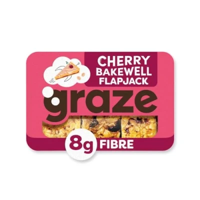 Image of Graze Cherry Bakewell Flapjack Punnet (Pack of 9)
