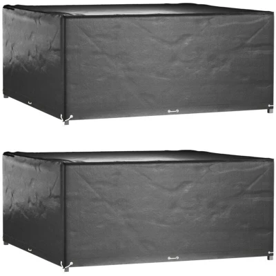Image of vidaXL Garden Furniture Covers 2 pcs 16 Eyelets 300x300x75 cm Square