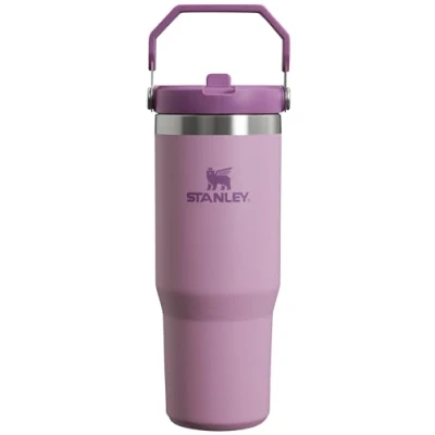 Image of Stanley IceFlow Stainless Steel Tumbler Vacuum Insulated Water Bottle for Home, Office or Car Reusable Cup with Straw Leak Resistant Flip Cold 12 Hours Iced 2 Days, Lilac, 30 OZ / 0.89 L
