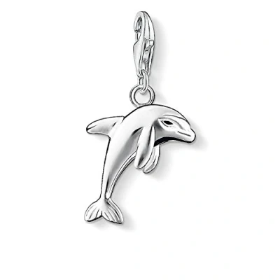 Image of Thomas Sabo Women Charm Pendant Dolphin Club 925 Sterling Silver 0750 007 12