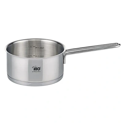 Image of Elo 7243626 Saucepan with Long Handle, Stainless Steel, 16 cm, 1.3 L, Grey 7