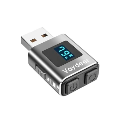 Image of Vaydeer Mouse Jiggler, Metal Mover with 2 Natural and Random Tracks, USB Wiggler Timer, Type C Jiggler to Keep Devices Active Gray