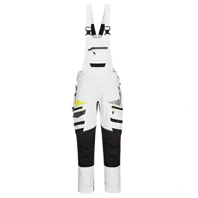 Image of Portwest DX4 Work Bib and Brace White/Grey Large