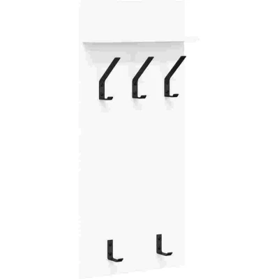 Image of Wall Mounted Coat Rack White 90 x 40 12 cm Engineered wood Vidaxl