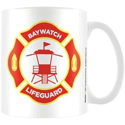 Image of Pyramid International Baywatch (Lifeguard Patch) Official Boxed Ceramic Coffee/Tea Mug, Paper, Multi Colour, 11 x 1.3 cm