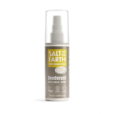 Image of Salt of the Earth Refillable Natural Deodorant Spray Vegan &amp; Cruelty Free Certified 100% Origin Ingredients Suitable for Men, Women Kids Amber Sandalwood 100ml