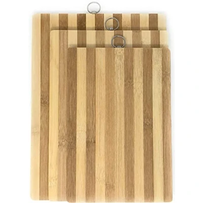 Image of MantraRaj Natural Bamboo Wooden Chopping Board Cutting Food Preparation Suitable for Vegetables, Fruits, Cheese, Meat &amp; Fish (Medium (32cm x 22cm))