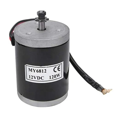 Image of Brushed Motor, MY6812 12V 120W High Speed Small Brush Motor with Belt Pulley electric scooter E Bike Accessory