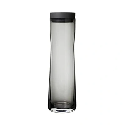 Image of blomus SPLASH Smoked glass water carafe, smoke/dark gray, 1 liter capacity, silicone/stainless steel lid, easy to use (H/ W/ D 29.5 x 9 cm, 63807)