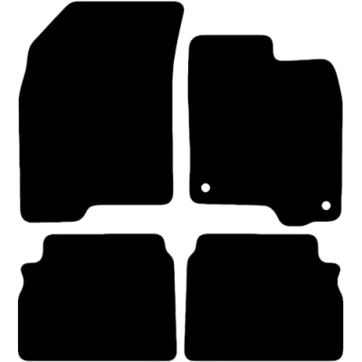 Image of Carsio Carpet Car Mats For Chevrolet Aveo 2008 2011 Tailored Fit Floor Mat Set Complete Accessory Black Custom Fitted All Weather, Anti Slip Backing &amp; Trim